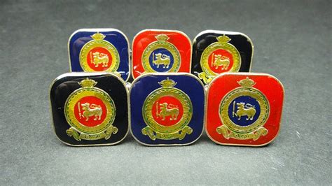 Sri Lanka Coin Cufflinks Lion Cuffs Blue Black Red 18mm Etsy