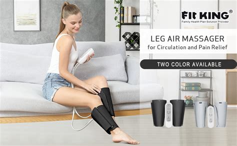 Fit King Leg Air Massager For Circulation Sequential Compression Wraps Massager With