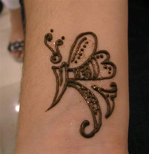 Simple Butterfly Mehndi Tattoo Design Images Henna Tattoo Designs