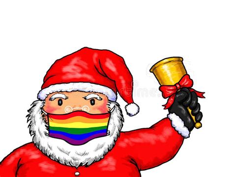arco iris de santa claus merry christmas gay pride stock de ilustración ilustración de navidad