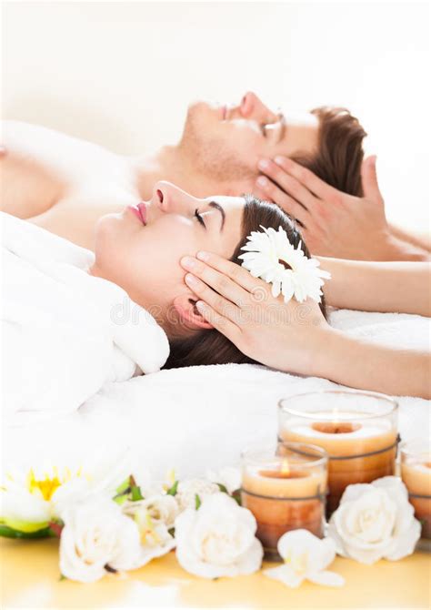 Couple Receiving Head Massage Stock Image Image Of Head Leisure 56898659