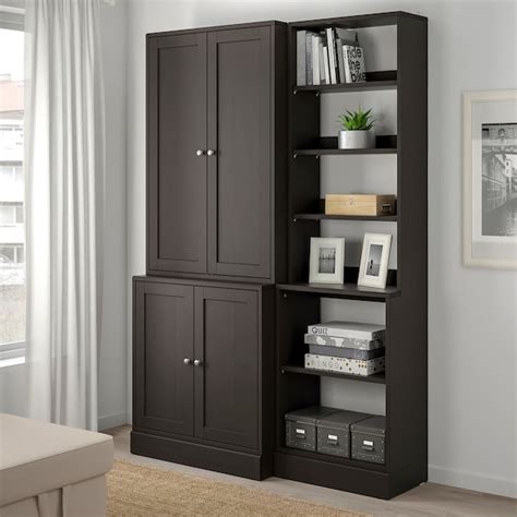 Havsta Storage Combination Dark Brown 142x47x212 Cm 5578x1812x8312 Ikea Ca