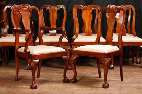 Dining room light fixtures lowes. Walnut Dining Set Regency Table & Queen Anne Chairs Suite