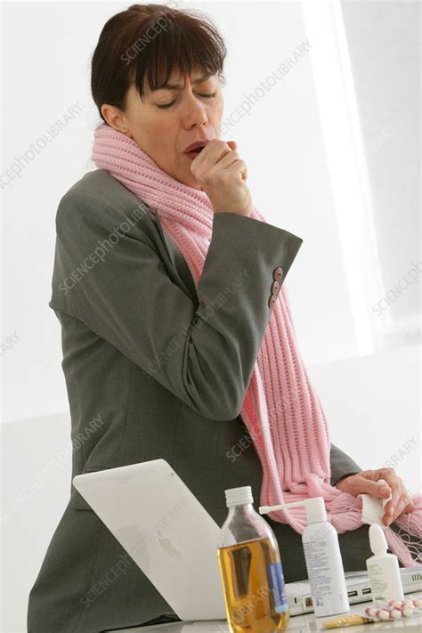 Woman Coughing Stock Image C0040647 Science Photo Library