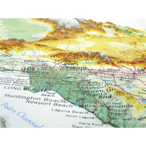 California Large Shaded Relief Wall Map Shop Classroom Maps Images