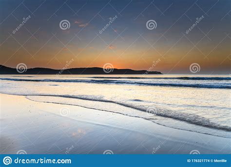Hot Summer Sunrise Seascape And Beach Landscape Stock Photo Image Of
