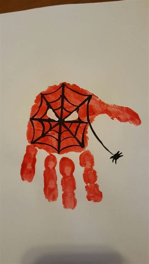 Superhero Spiderman Handprint Superhero Crafts Handprint Crafts