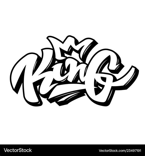 King Lettering Royalty Free Vector Image Vectorstock