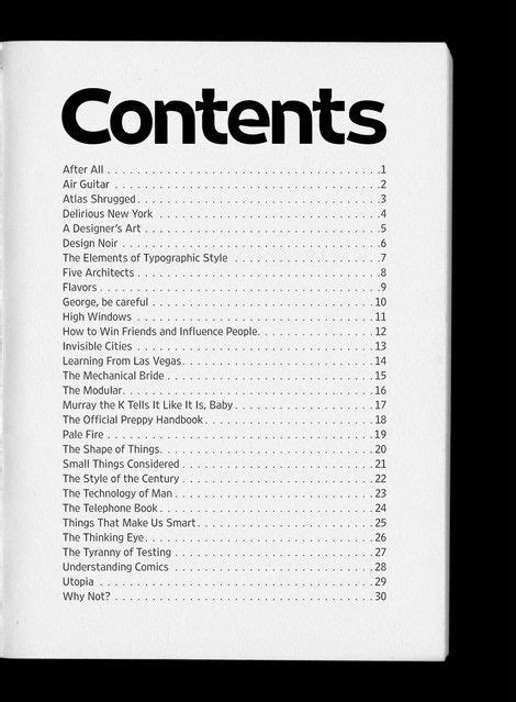 Table Of Contents Creative Examples Yearbook Ideas Company Profile