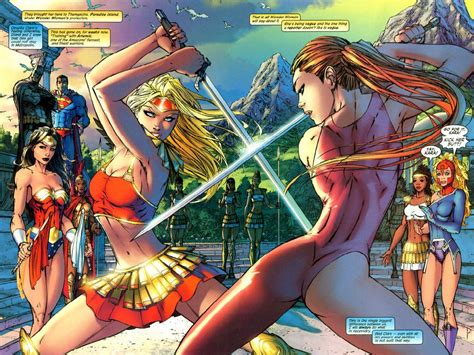 Kara Zor El Vs Artemis Comic Art Community Gallery Of Comic Art