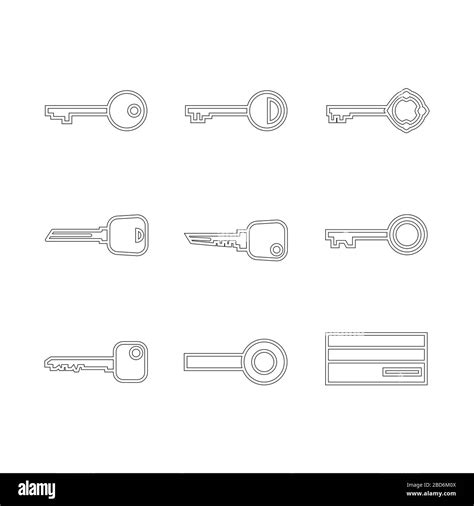 Keys Icon Set Stock Vector Image And Art Alamy