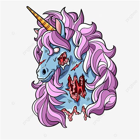 Zombie Unicorn Png Image Zombie Unicorn Horror Cartoon Purple Corpse