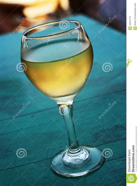 Glass Of White Wine Stock Image Image Of Close Beverage 12241173