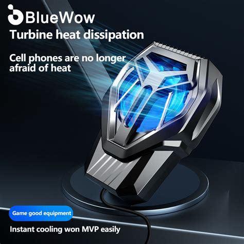 Bluewow Mobile Phone Rear Game Cooling Fan Back Clip Type Turbo
