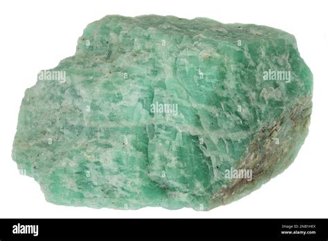 Amazonite From Brazil Isolated On White Background Stock Photo Alamy