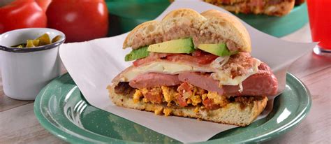 Torta Cubana Traditional Sandwich Type From Mexico