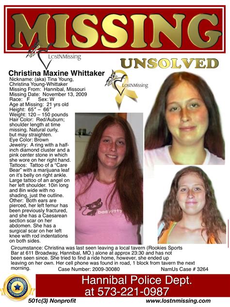 Christina Whittaker – Nov. 13, 2009 – Hannibal, MO