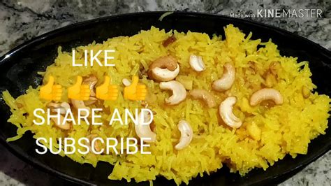 Meethe Chawal Yellow Ricesweet Rice Zarda Pulao How To Make Meethe