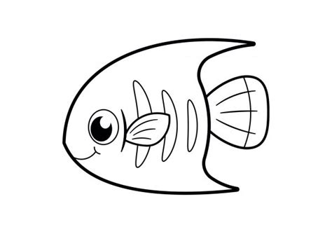 Simple Fish Colouring Page Colouring Crafts