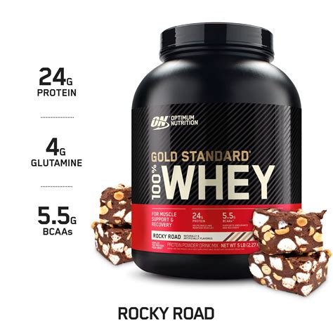 Optimum Nutrition Gold Standard 100 Whey Protein Powder Rocky Road