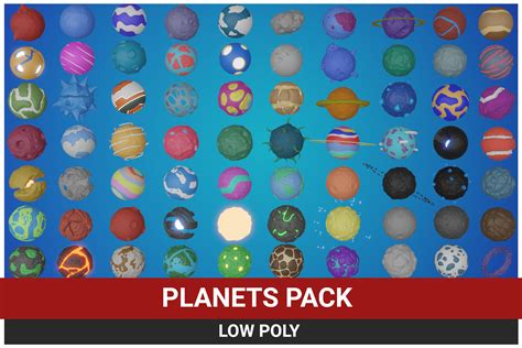 Lowpoly Planets Pack 3d Props Unity Asset Store