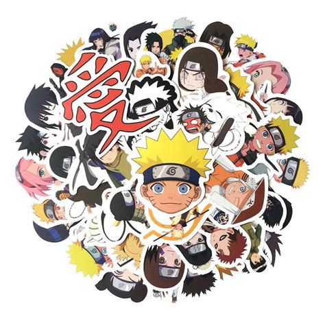 50pcs Naruto Anime Stickers Laptop Skateboard Luggage Graffiti Etsy