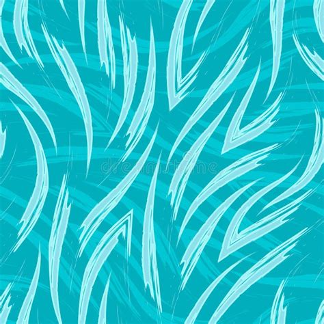 Turquoise Waves Or Current Vector Seamless Pattern Sea Or River Waves