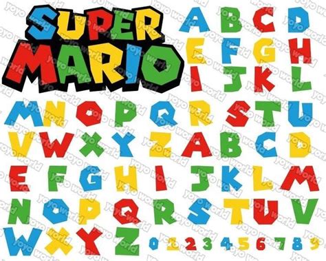 Super Mario Font Mario Font Super Mario Letters Super Mario Font Svg