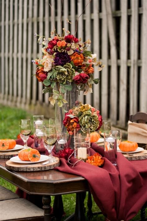 Picture Of Amazing Fall Wedding Table Decor Ideas