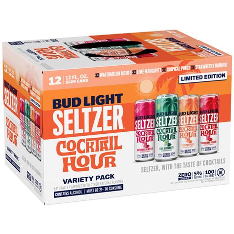 Bud Light Hard Seltzer Cocktail Hour Variety Pack Pack Oz Cans