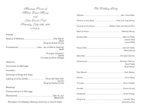 (almost free) custom wedding program templates: Wedding Program Template 6