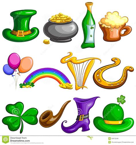 Patrick's day including the harp which actually was the symbol of ireland for centuries. Saint Patrick s Day symbol stock vector. Illustration of ...