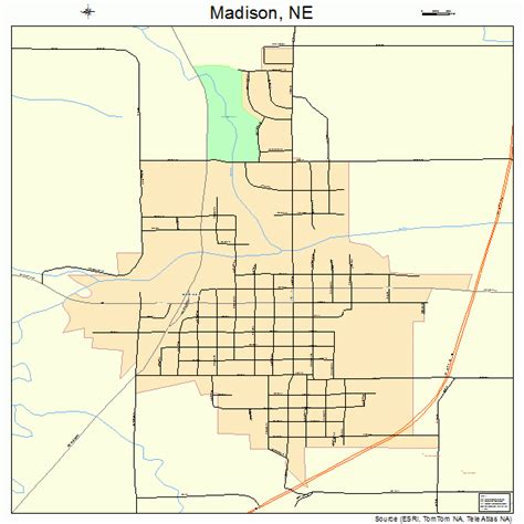 Madison Nebraska Street Map 3130240