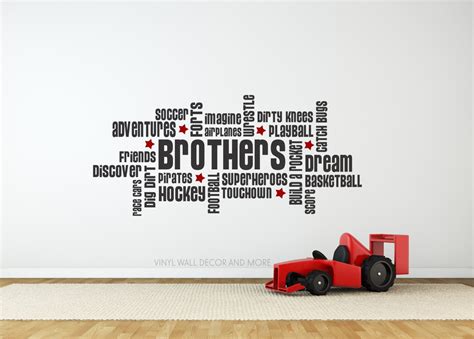 Brothers Vinyl Wall Decal Brothers Decal Brothers Print