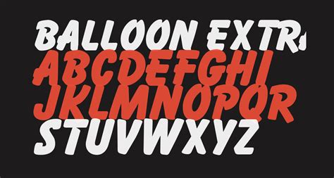 Balloon Extra Bold Regular Free Font What Font Is