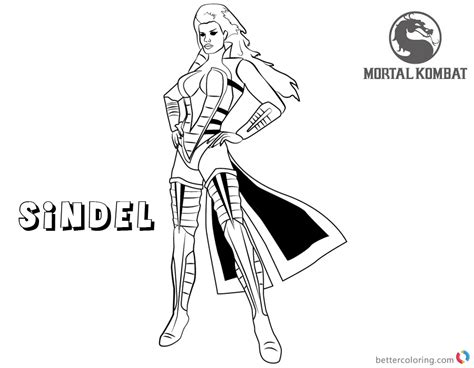 Coloring books for boys and girls of all ages. Mortal Kombat Coloring Pages Sindel - Free Printable ...