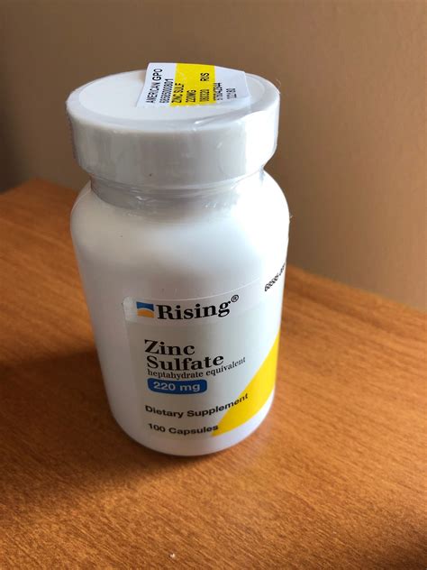 Zinc Sulfate 220mg Capsule 100 By Rising Pharm