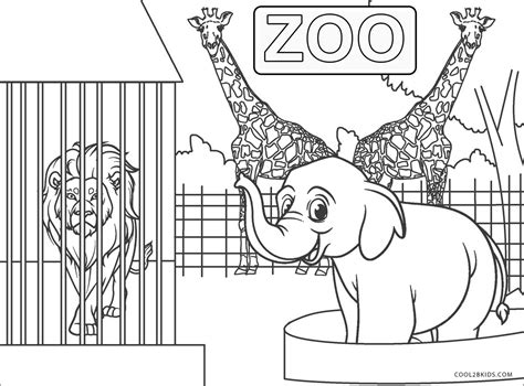 Simple Zoo Animal Coloring Pages Coloring Pages