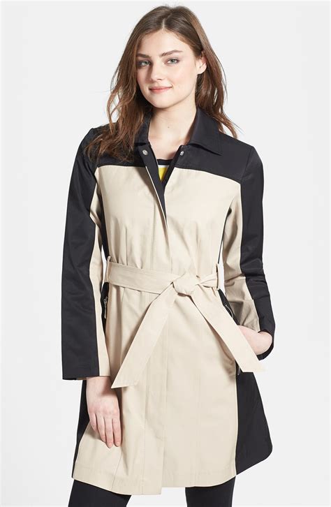 Vince Camuto Colorblock Belted Trench Coat Nordstrom