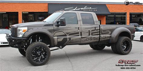 Ford F 350 Dually Fuel Cleaver D239 Wheels Gloss Black Milled