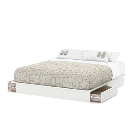 This storage bed does exactly that. King size Modern Platform Bed with Storage Drawers in ...
