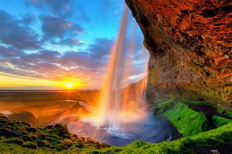 Cachoeira Seljalandsfoss Islândia Beautiful Nature Waterfall Nature