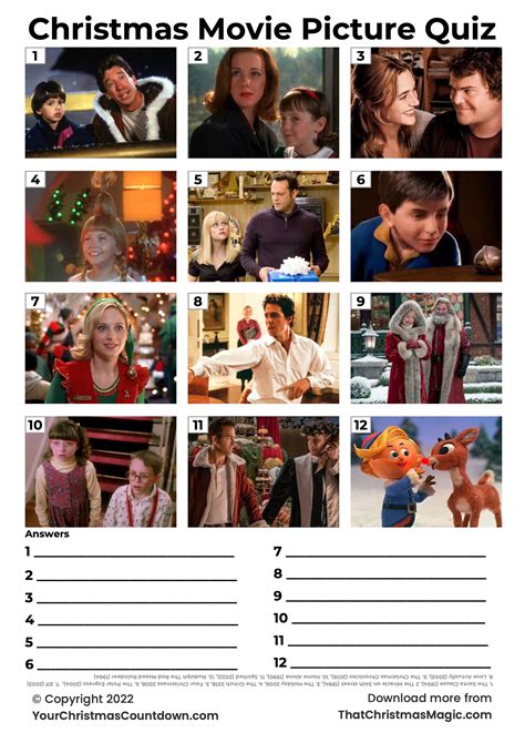 Free Print Out Christmas Quizzes