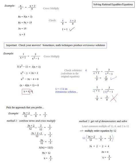 Talking concerning rational expressions worksheet, we have collected various similar images to inform you more. Solving Rational Equations Worksheet Algebra 1 Answers ...