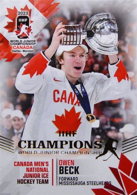 By Cards Iihf World Junior Championship Owen Beck Trading Card Database
