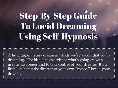 A Step By Step Guide To Lucid Dreaming Using Self Hypnosis