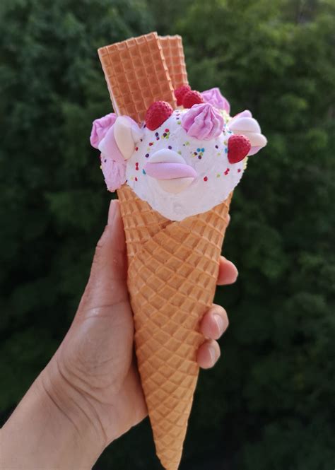 Fake Ice Cream Cone Fake Food Props Fake Ice Cream For Etsy