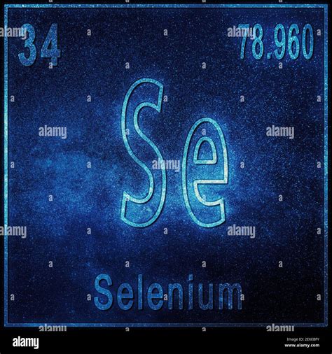 Elemento Químico Selenio Signo Con Número Atómico Y Peso Atómico