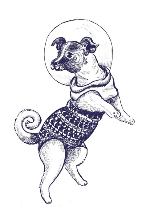 Laika Space Dog An Art Print By Aimee Lockwood Inprnt