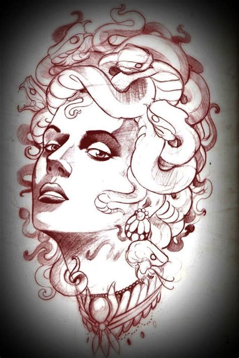 Medusa Tattoo Stencil Kesildesign